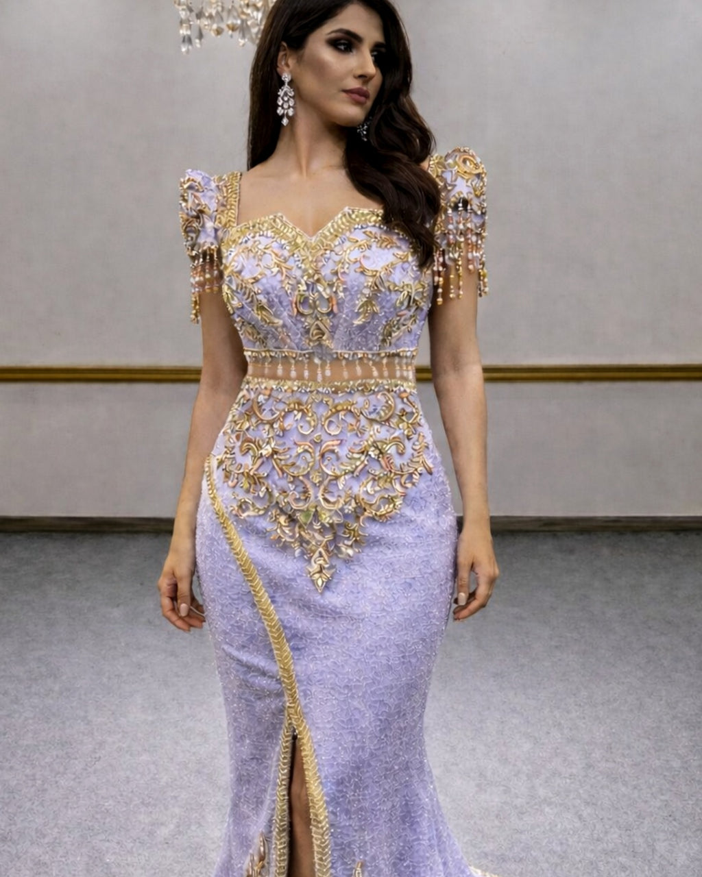 ✨ Ensemble Couture Asma Perlée – Collection Prestige