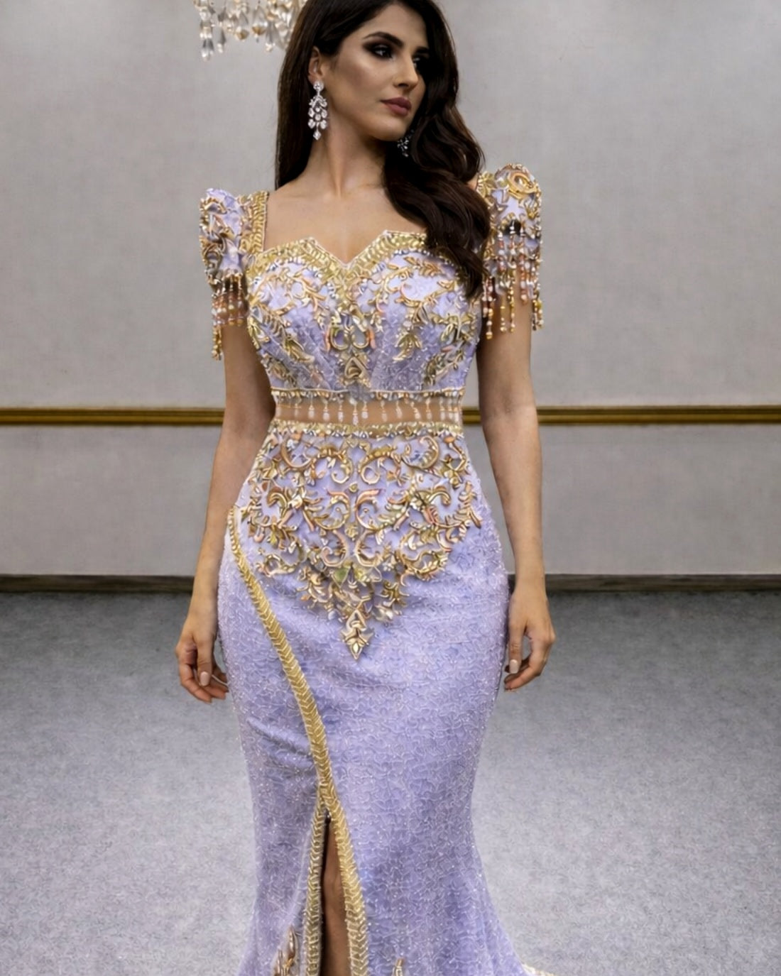 ✨ Ensemble Couture Asma Perlée – Collection Prestige